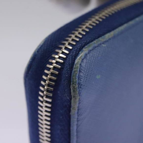 PRADA Long Wallet Leather Blue Auth 104465 - Picture 14 of 16
